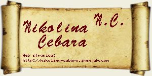 Nikolina Cebara vizit kartica